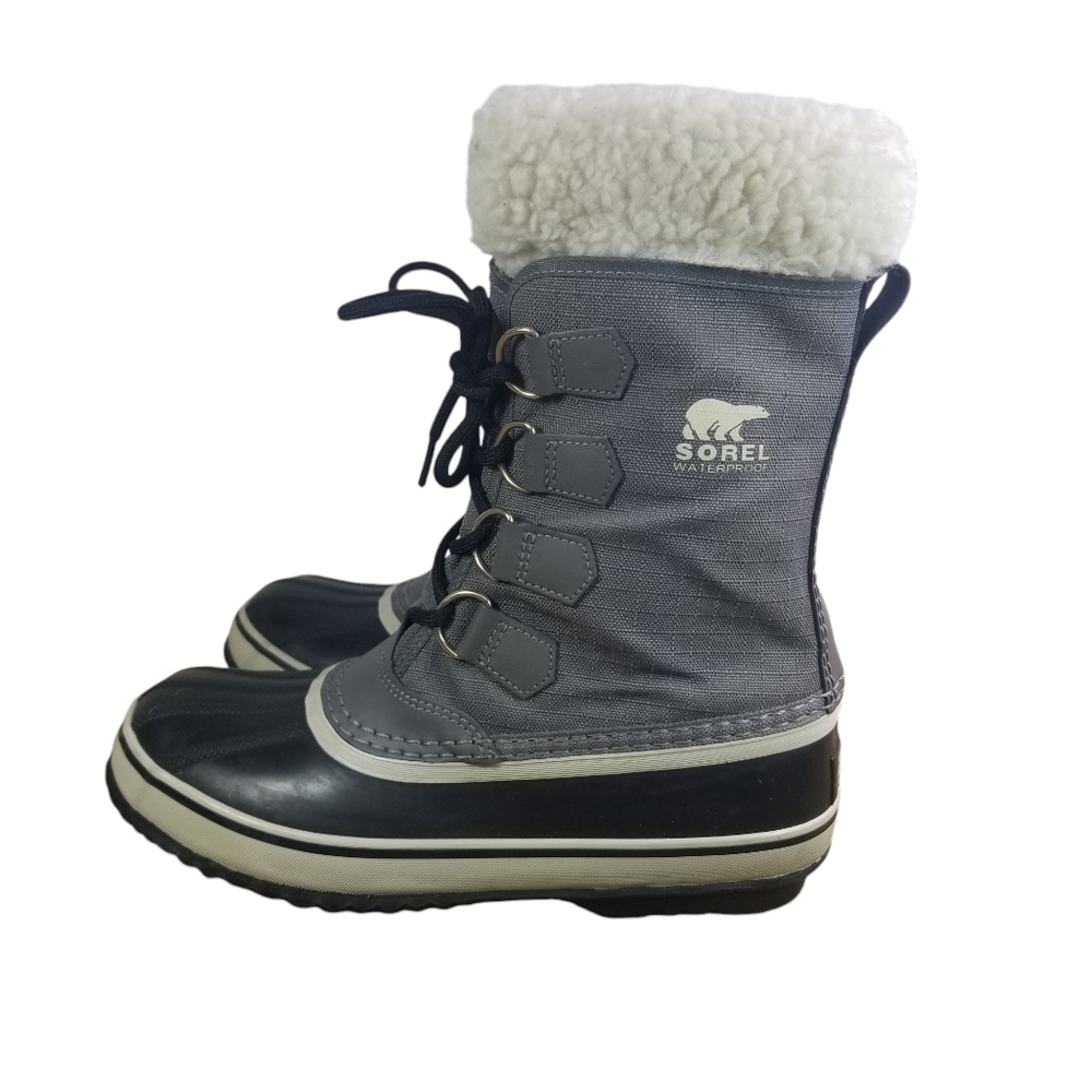 Sorel Winter Carnival waterproof gray white winter snow boots - Picture 3 of 12